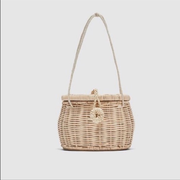 ZARA Raffia Basket Handbag - Picture 5 of 11